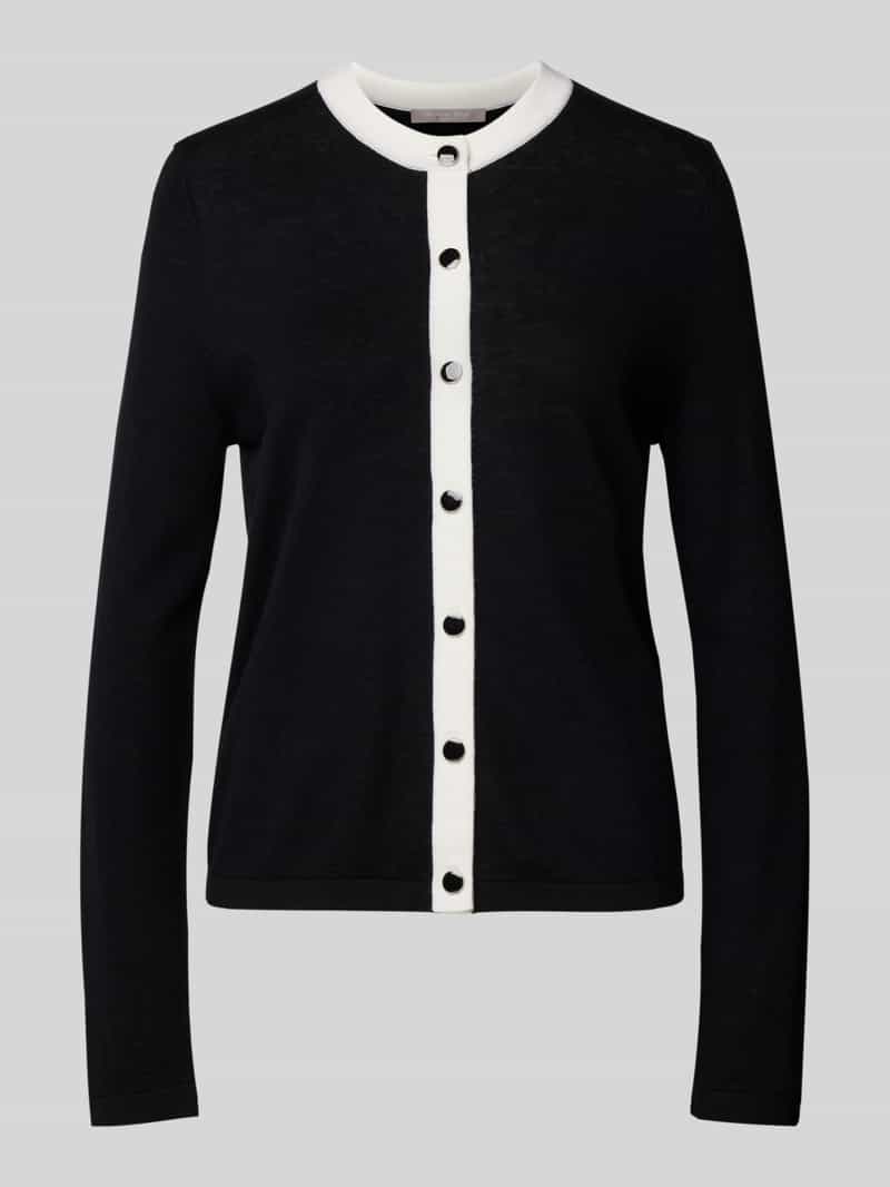 Christian Berg Woman Selection Wollen cardigan met doorknoopsluiting