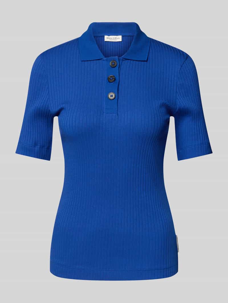 Marc O'Polo Slim fit poloshirt van een mix van katoen en modal