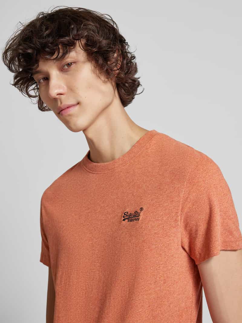 Superdry T-shirt met labelstitching