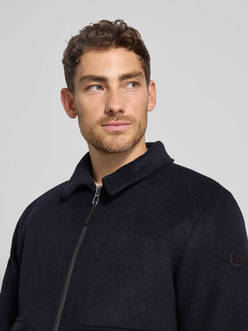 JOOP! Collection Regular fit jack van wolmix met klepzakken model 'DEREC'