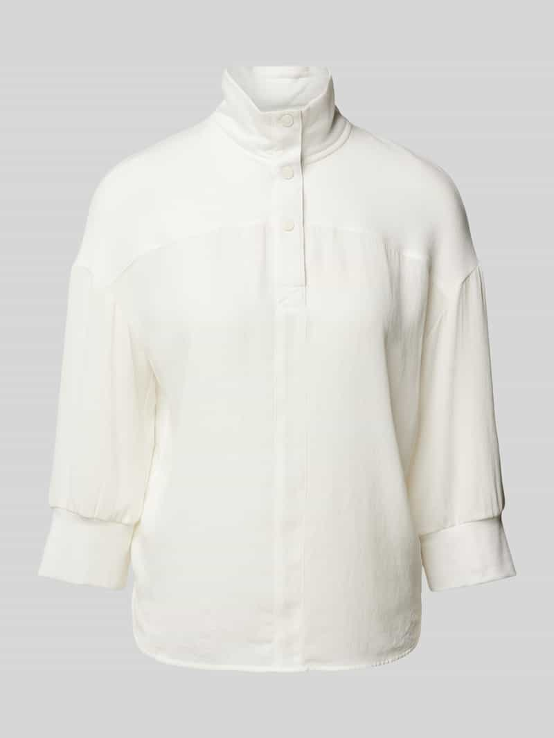 Marc Cain Blouse met opstaande kraag en 3/4-mouwen