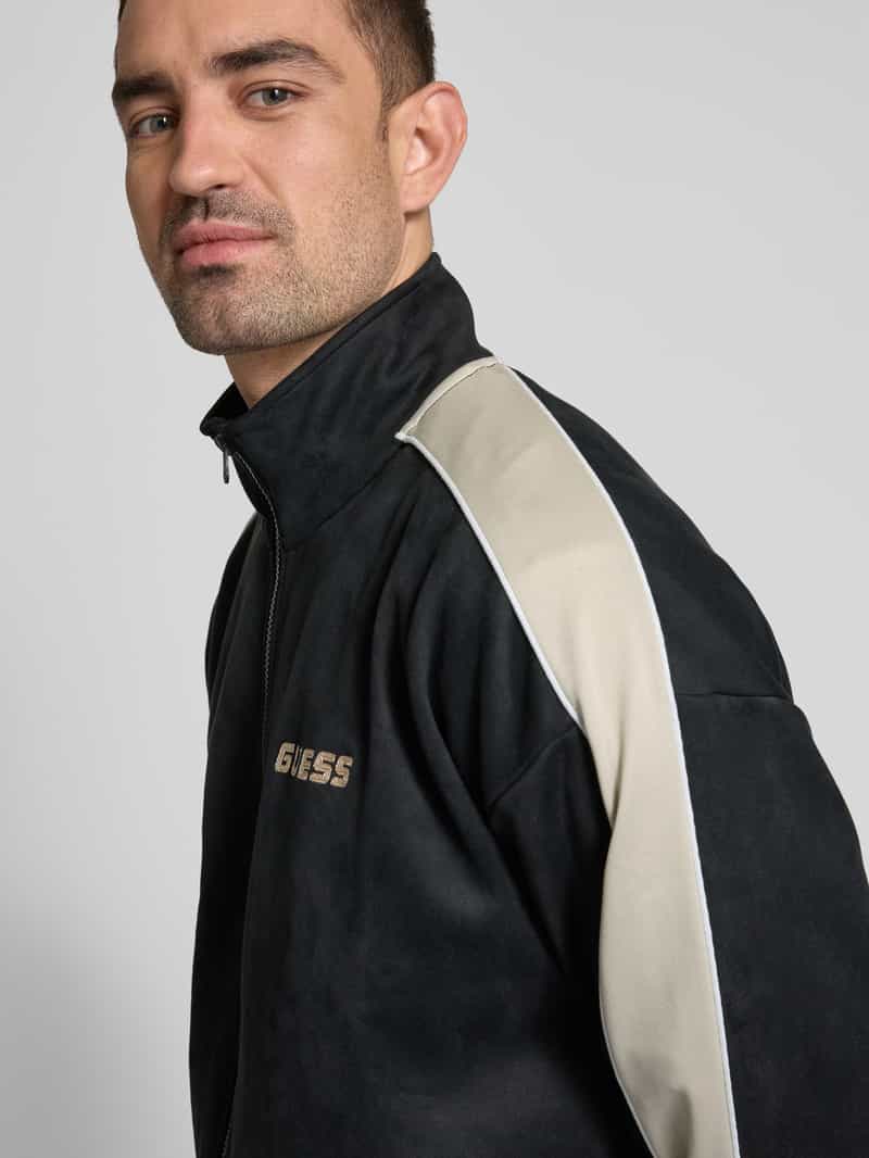 Guess Activewear Sweatjack met labelstitching model 'MOJO'