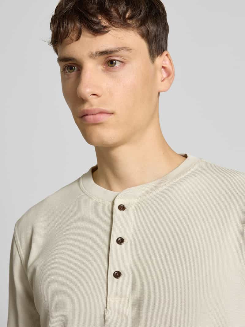 Superdry Shirt met lange mouwen structuurmotief en knoopsluiting