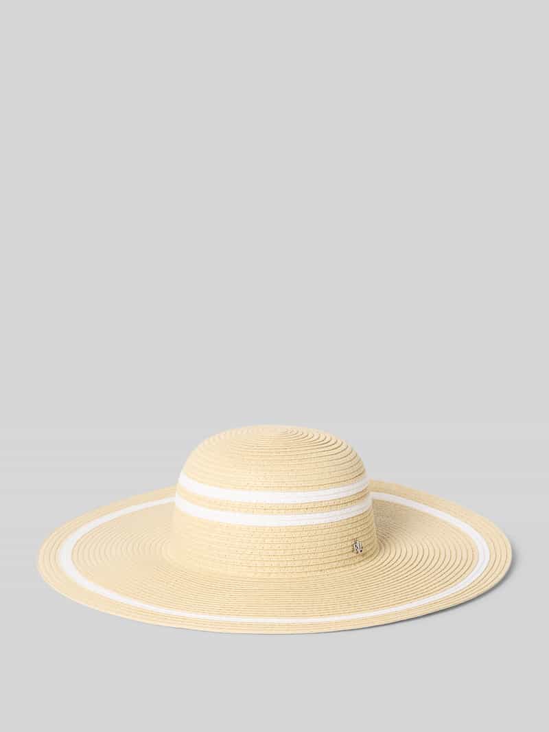 Lauren Ralph Lauren Zonnehoed met brede rand en labeldetail