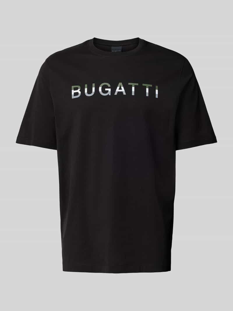 Bugatti T-shirt met labelprint
