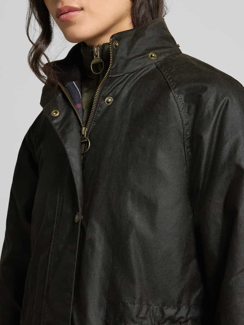 Barbour Regular fit gewaxte lange jas in 2-in-1-look met afneembare capuchon model 'LONG CANNICH'