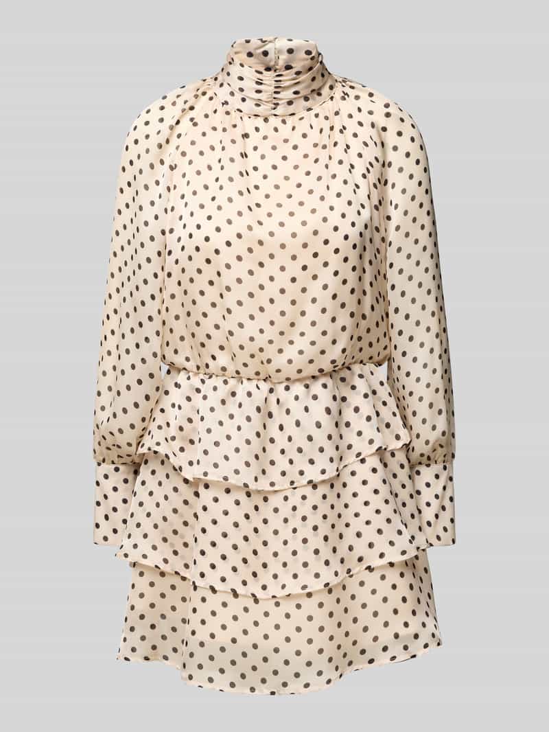 RINASCIMENTO Cocktailjurk in laagjeslook met opstaande kraag