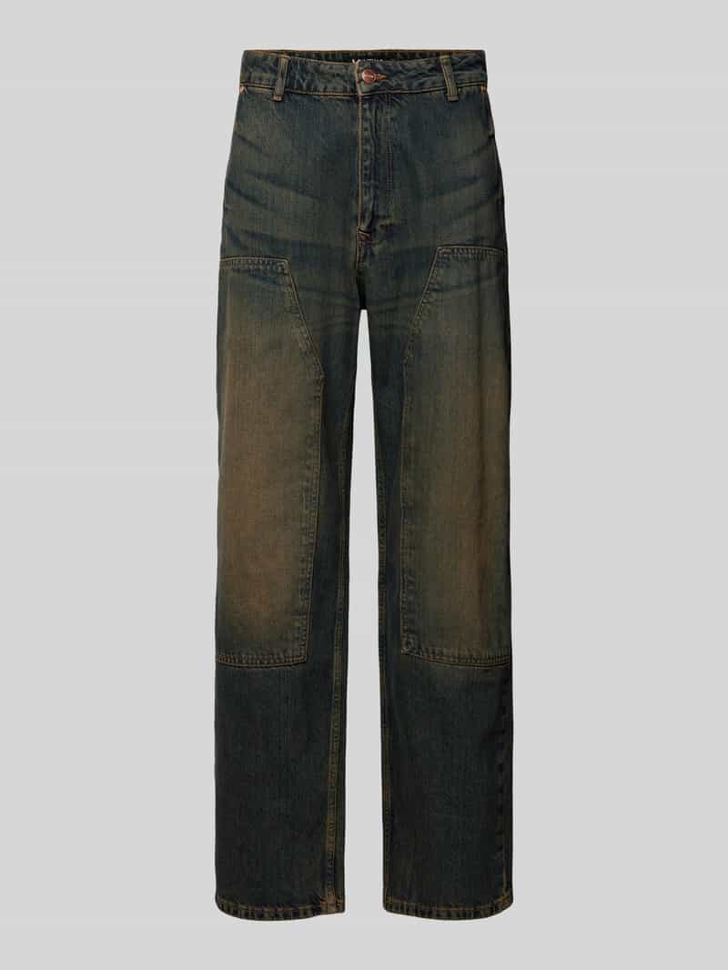 straight leg jeans met siernaden