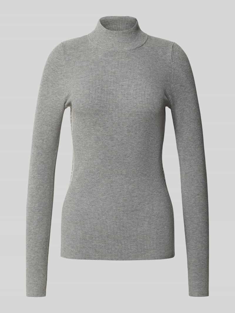 Joop! Gebreide pullover van viscosemix met opstaande kraag model 'Miran'