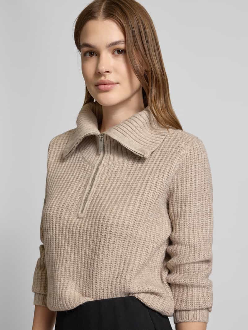 QS Gebreide pullover met schipperskraag