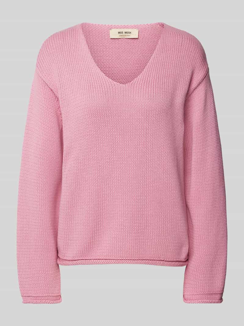 MOS MOSH Gebreide pullover met V-hals model 'BINE'