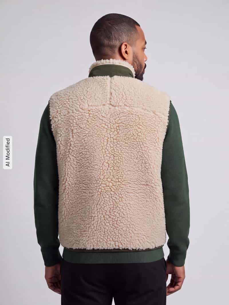 Polo Ralph Lauren Bodywarmer van teddy met contrasterende zak