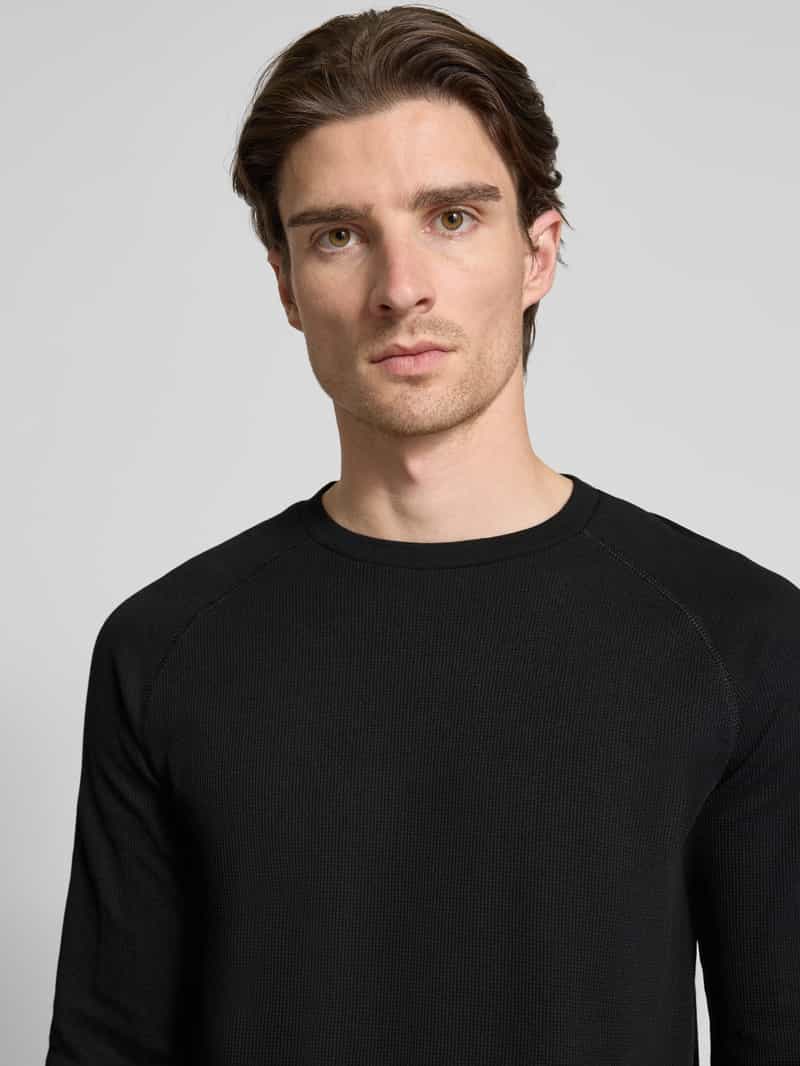 Tom Tailor Denim Regular fit shirt met lange mouwen en wafelstructuur