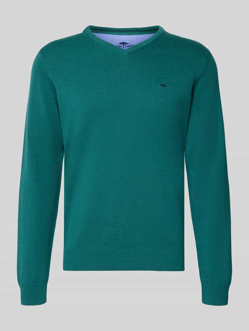 FYNCH-HATTON Gebreide pullover met label-borduursel