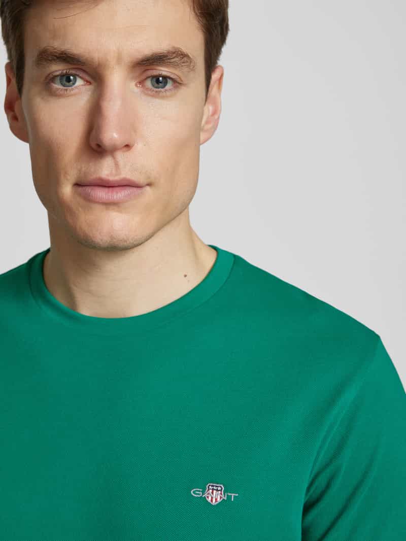 Gant Slim fit T-shirt met labelstitching