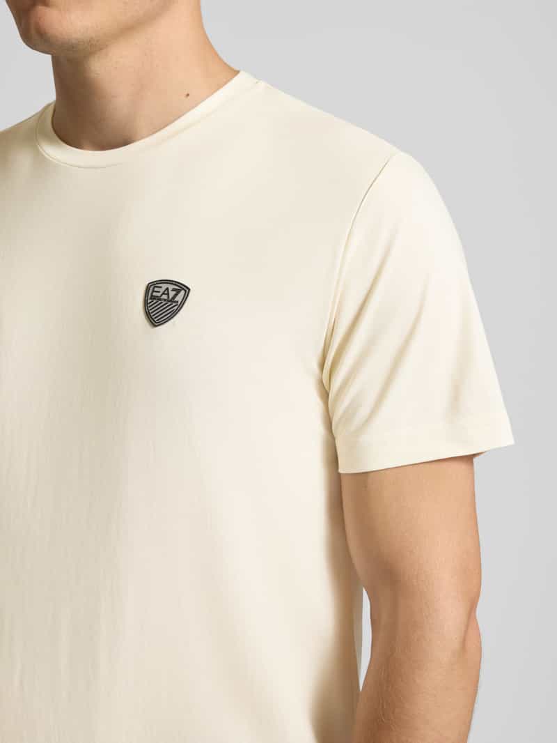 EA7 Emporio Armani Regular fit T-shirt met logopatch model 'Train'