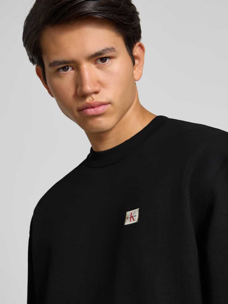 Calvin Klein Jeans Regular fit sweatshirt met logopatch model 'Terry'