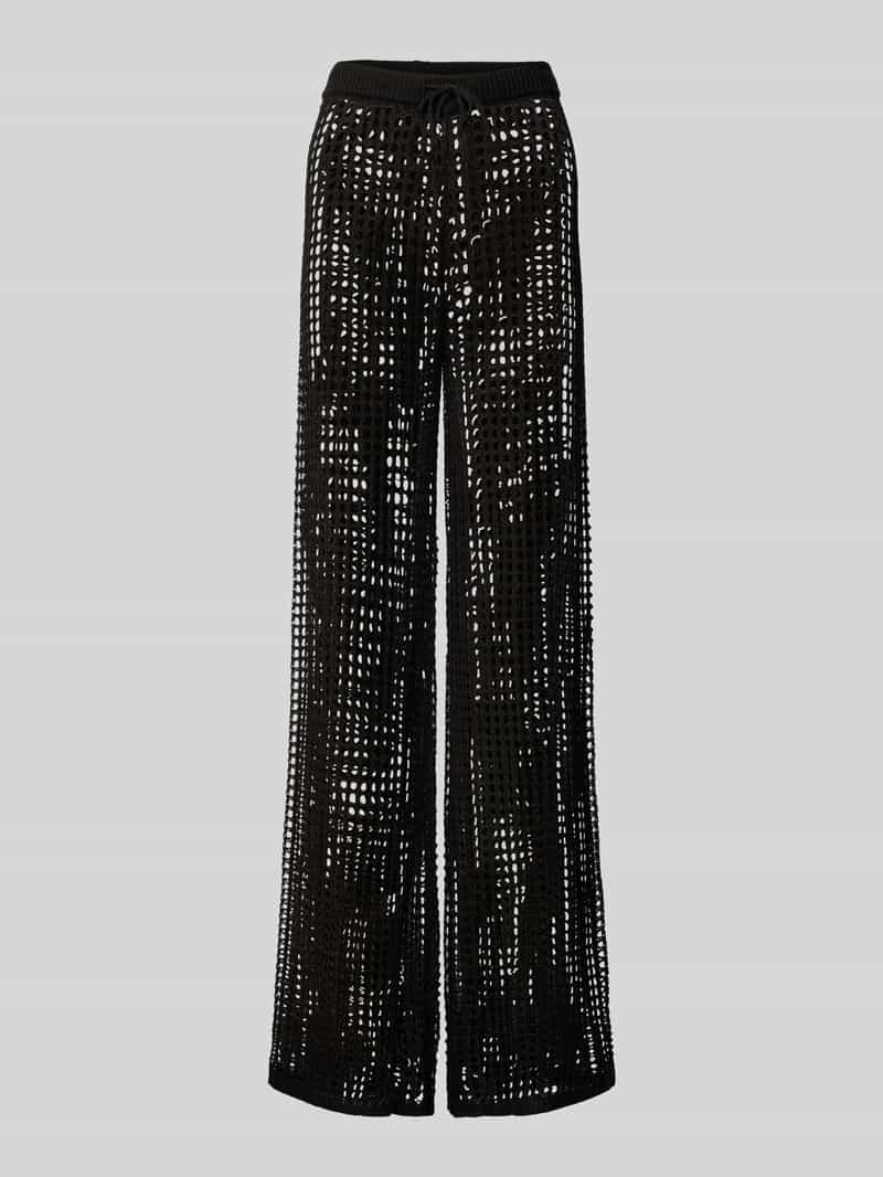 Guess Wide leg gehaakte broek met ajourpatroon