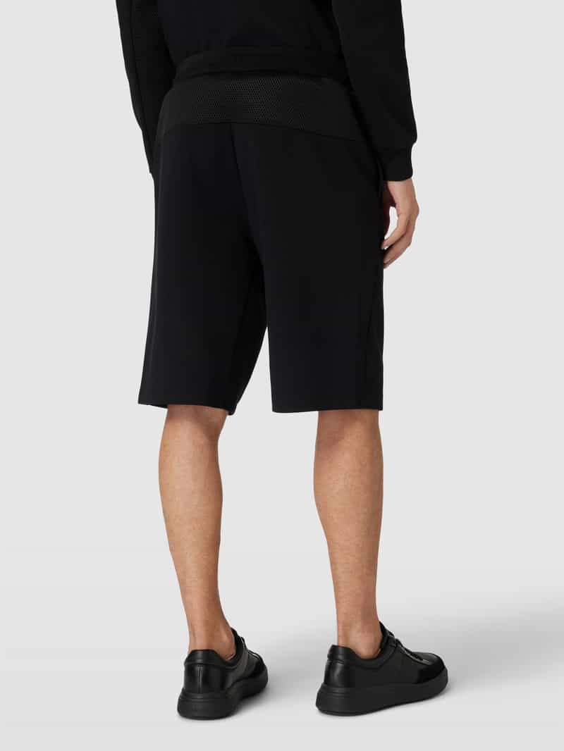 Sweatshorts met labelprint EA7 Emporio Armani
