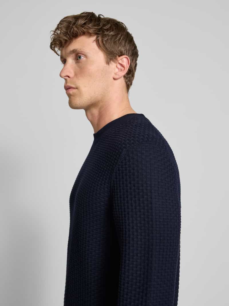 Boss Regular fit gebreide pullover van zuiver katoen