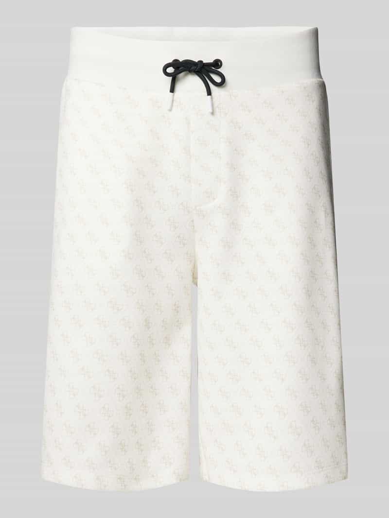 Guess Activewear Sweatshorts met all-over logoprint model 'KORBIN'
