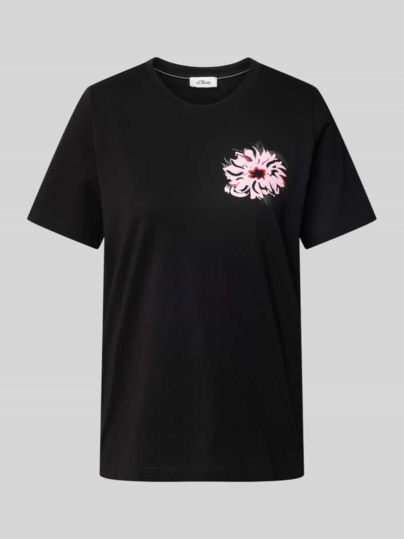 Regular fit T-shirt van puur katoen