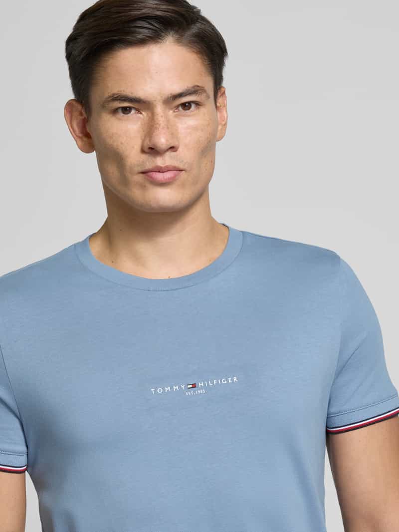 Tommy Hilfiger Slim fit T-shirt van puur katoen