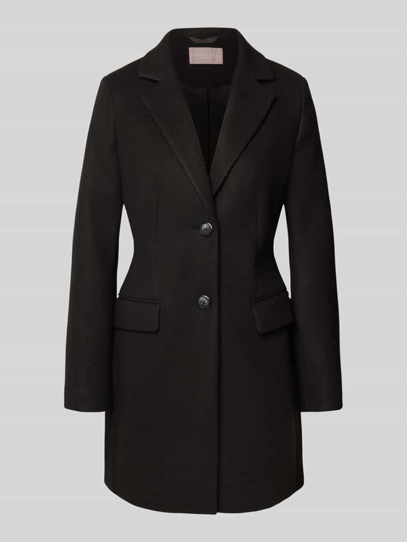 Christian Berg Woman Selection Lange jas met reverskraag en klepzakken