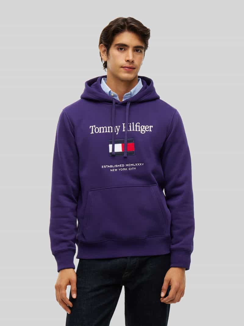Tommy Hilfiger Regular fit hoodie van katoenmix