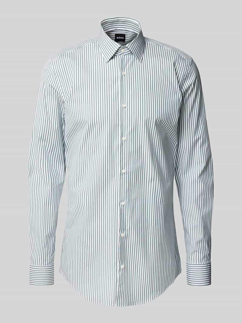 Boss Slim fit zakelijk overhemd met kentkraag model 'Hank'