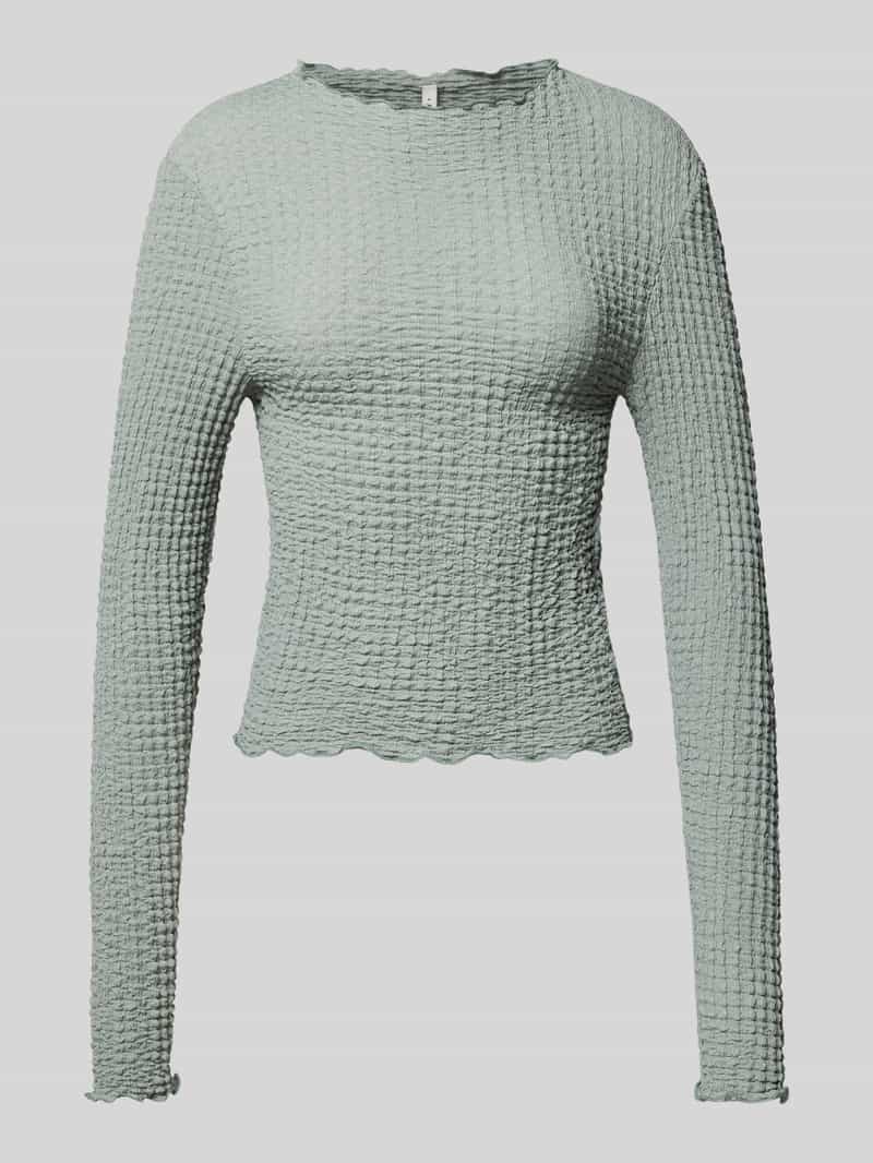 Only Slim fit shirt met lange mouwen in seersucker-look model 'LENA'