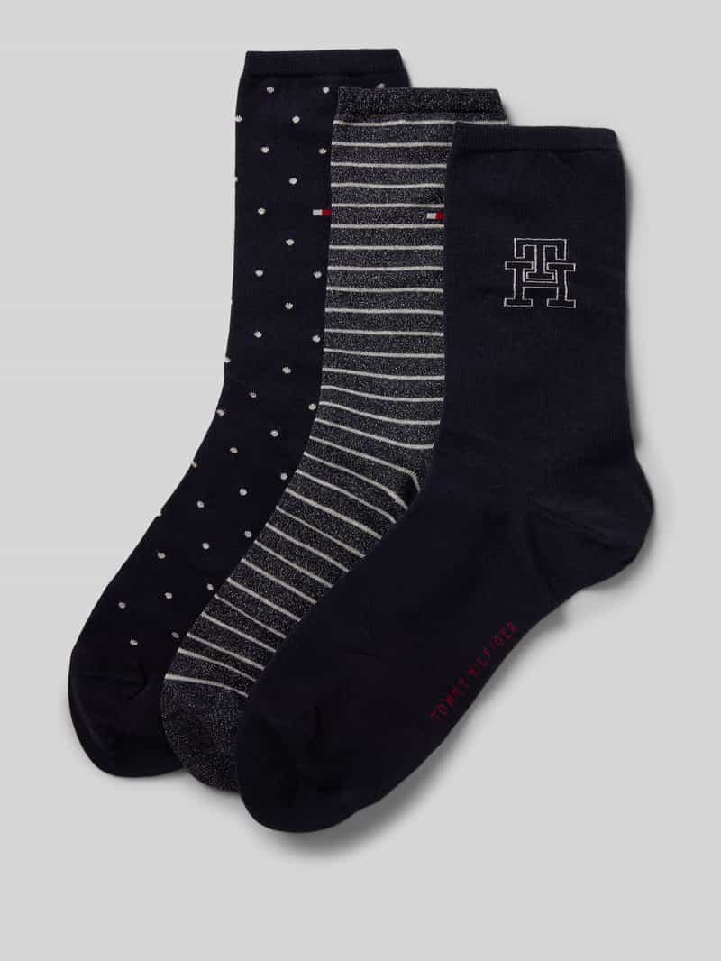 Tommy Hilfiger Sokken van katoenmix in een set van 3 paar