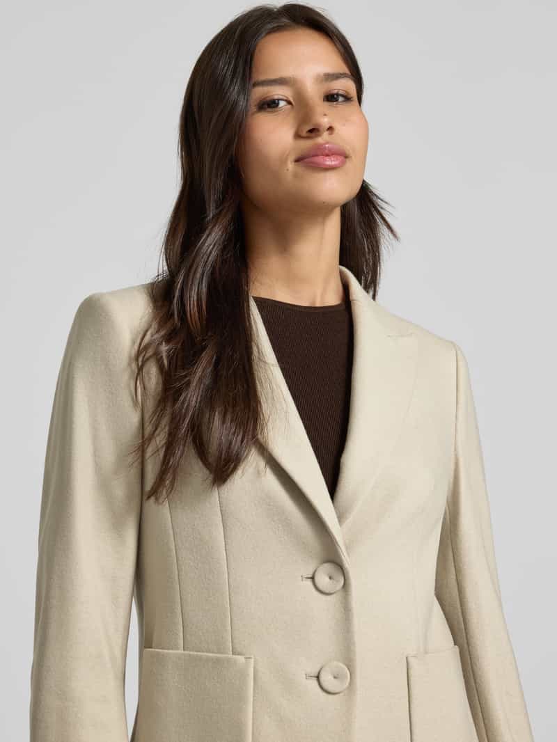 LUISA CERANO Slim fit blazer van wolmix met reverskraag