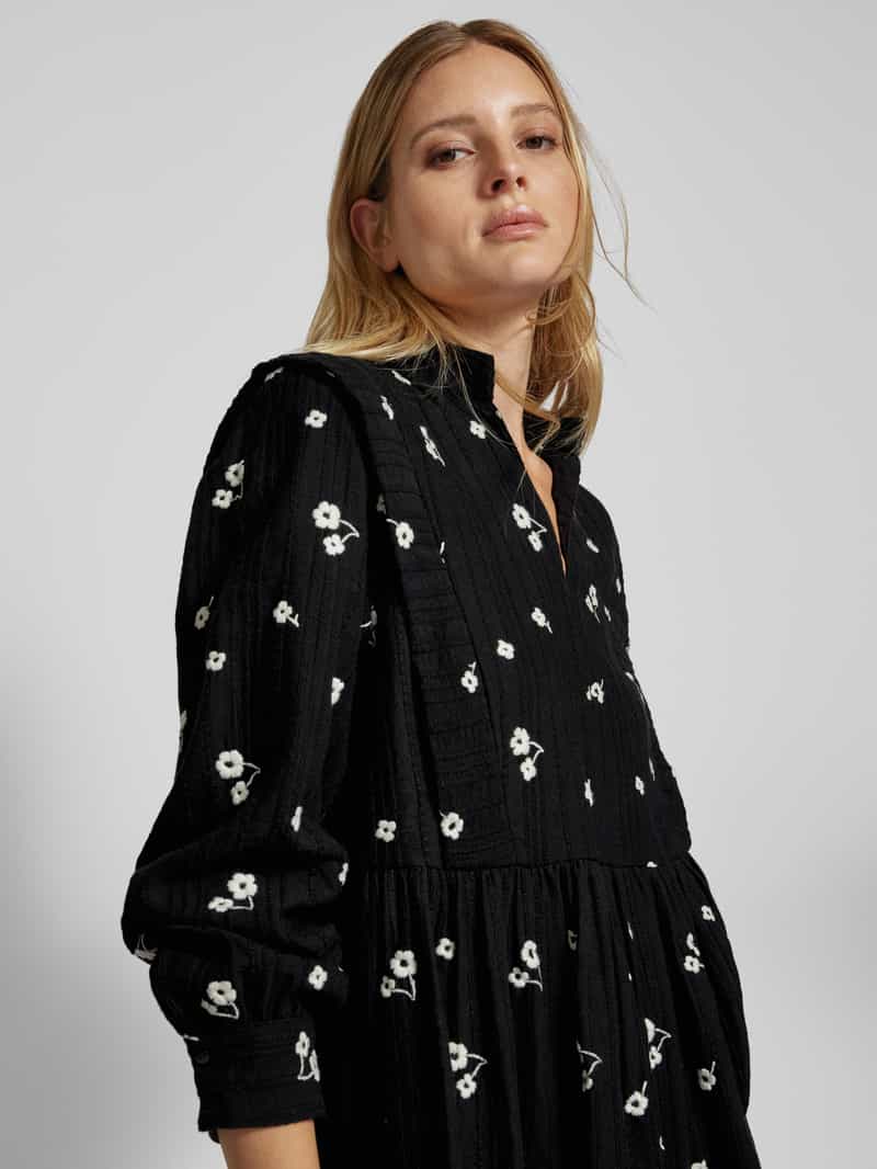 Jake*s Casual Knielange jurk met structuurmotief