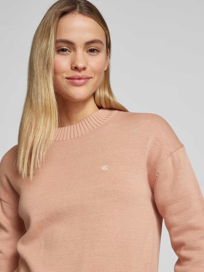 Calvin Klein Jeans Gebreide pullover met labelstitching model 'MONOGRAM'