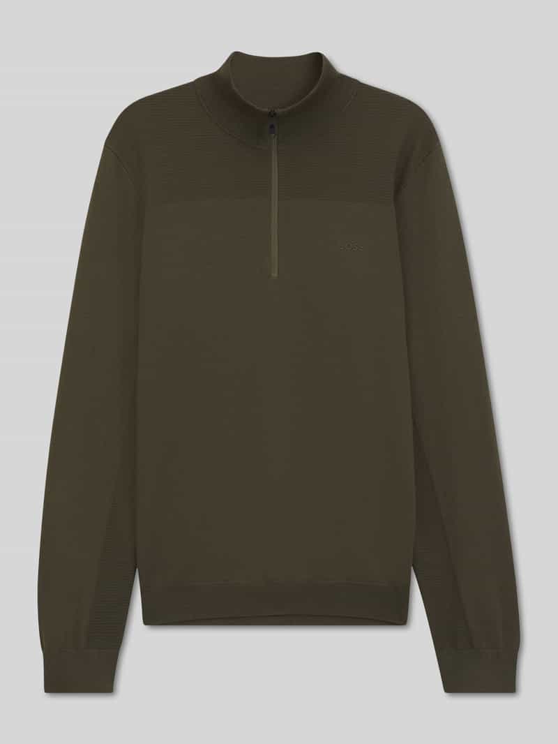 Regular fit pullover met scheerwol model 'KN_Momentum-X QZ'