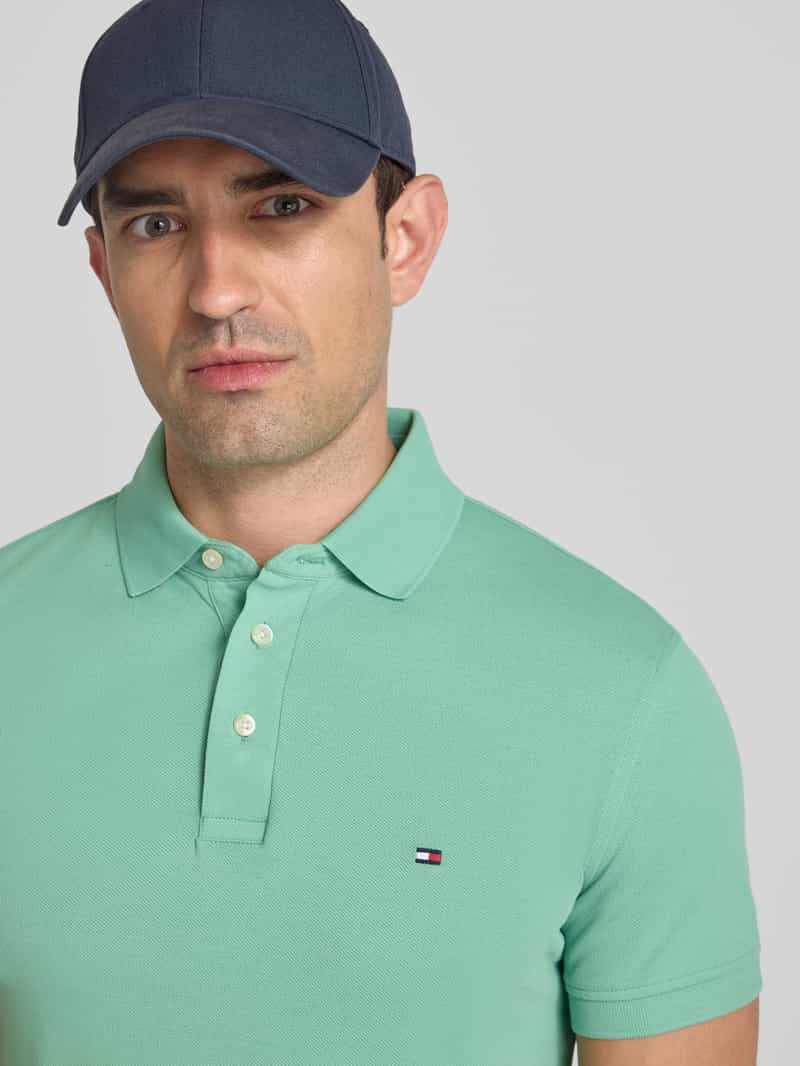 Tommy Hilfiger Slim fit poloshirt van een mix van katoen en elastaan