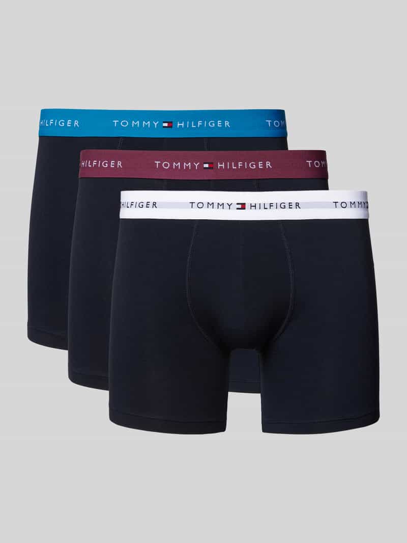 Tommy Hilfiger Boxershort met elastische band met label in een set van 3 stuks