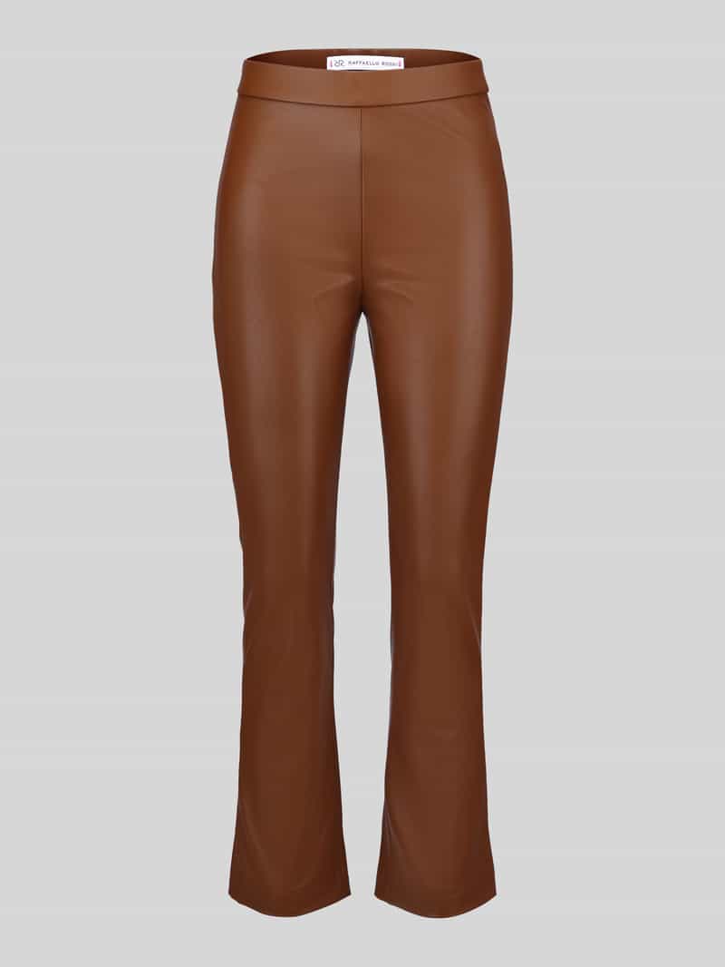 Raffaello Rossi Wide Leg Kunstlederhose aus Viskose-Mix Modell 'MACY' in Camel, Größe 44 211494444