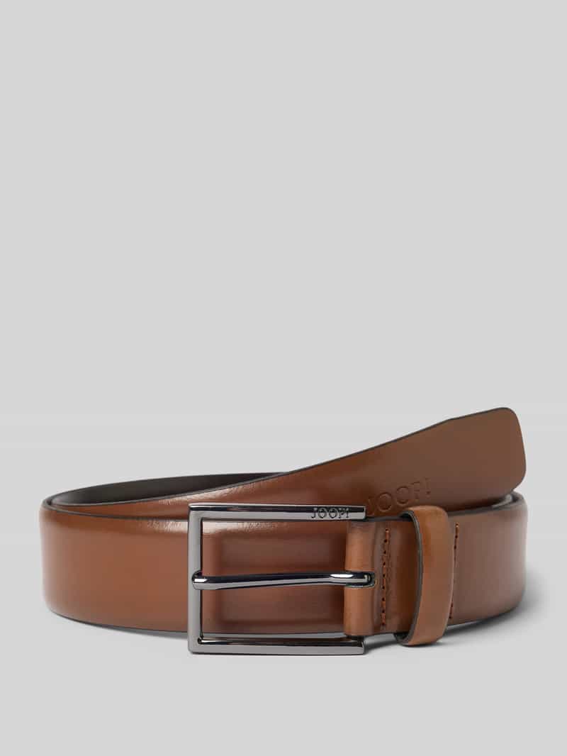 JOOP! Collection Leren riem met reliëflogo