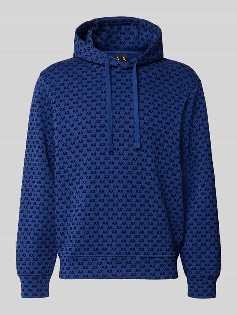 Armani Exchange Regular Fit Hoodie aus Baumwoll-Mix in Royal, Größe L 2093921L