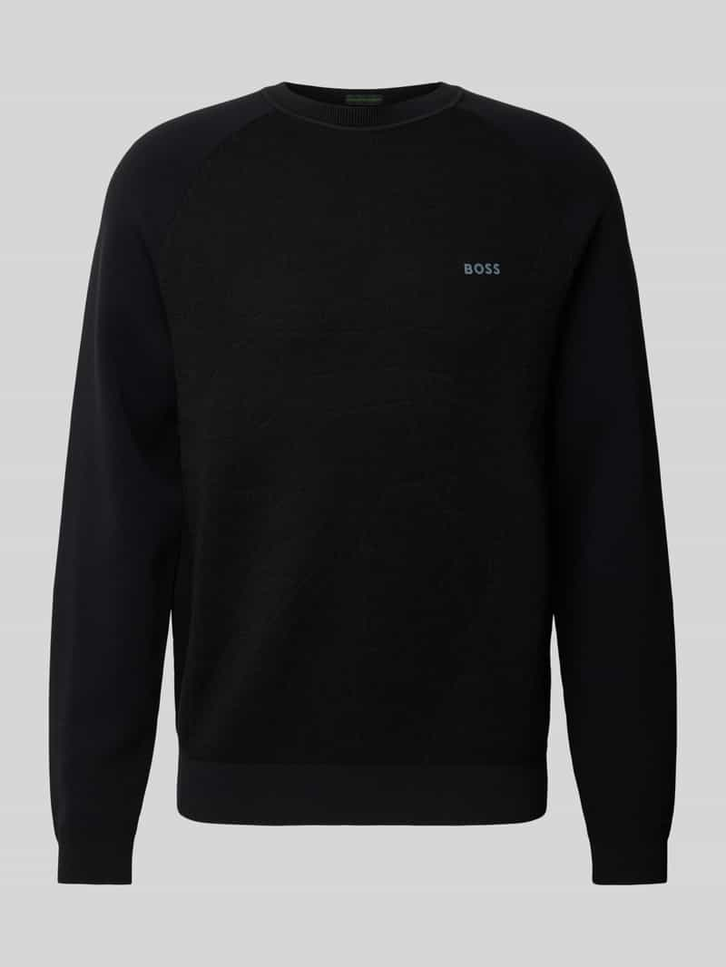 BOSS Green Pullover met labelprint, model 'Ritor'