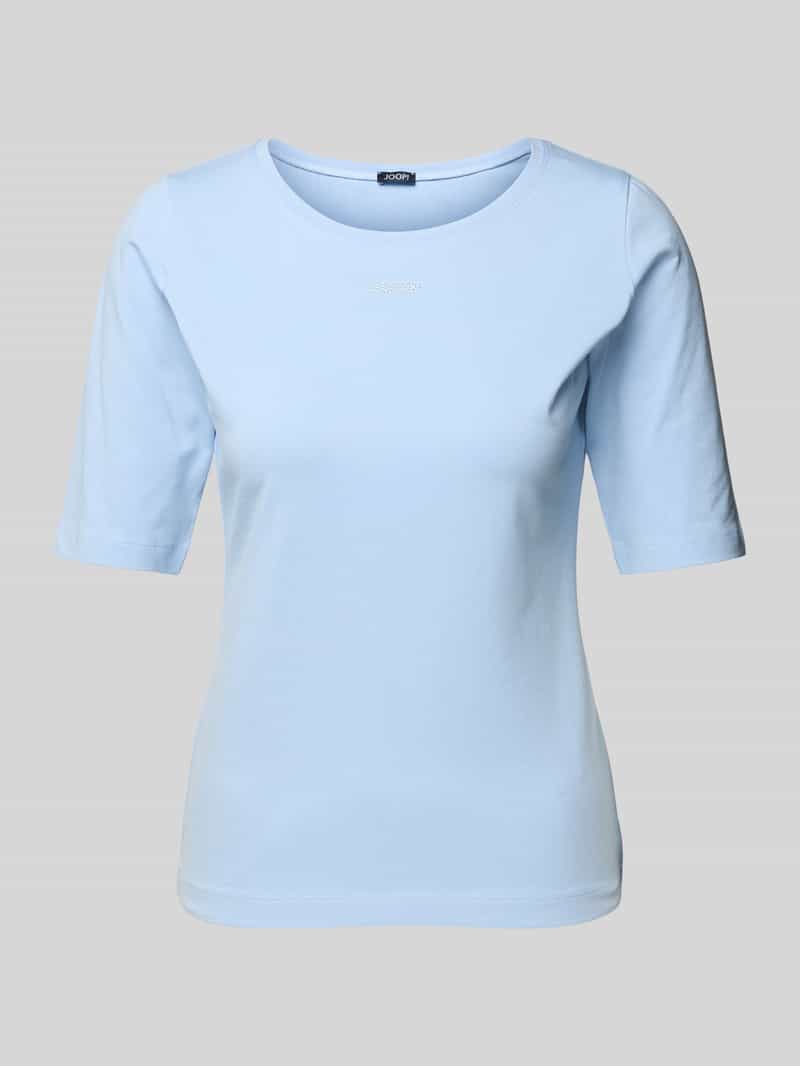 Joop! T-shirt met geribde ronde hals model 'Tamira'