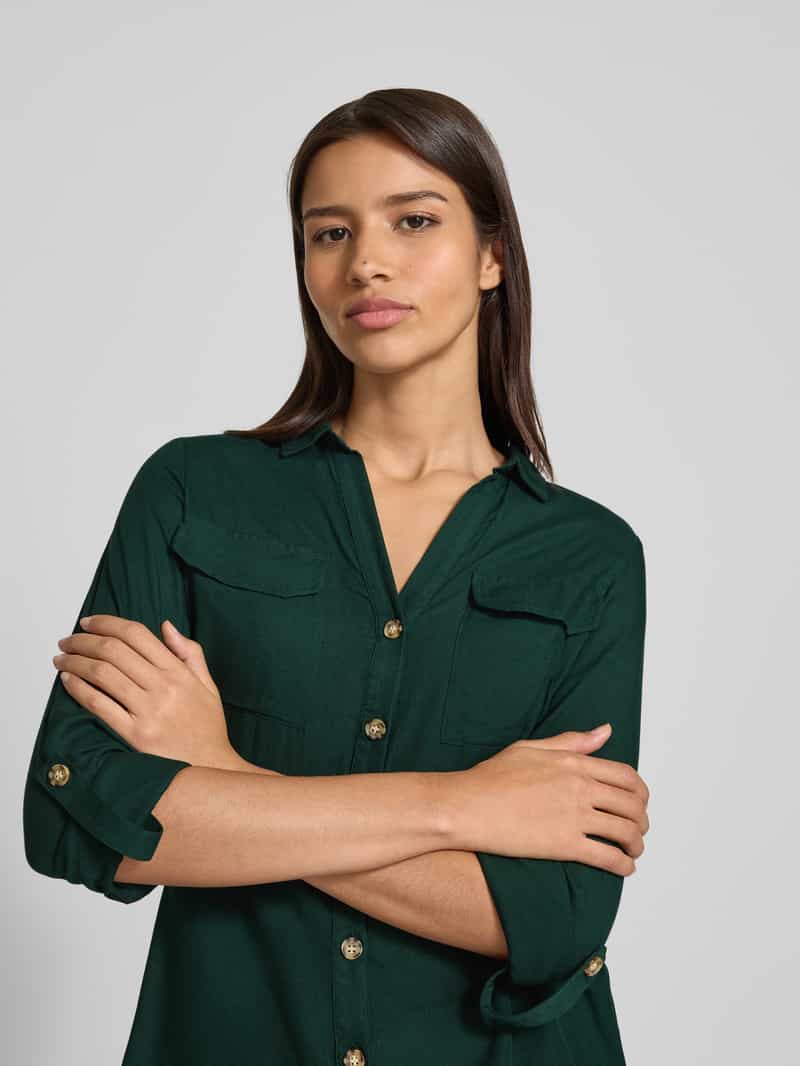 Vero Moda Regular fit overhemdblouse van pure viscose model 'BUMPY'