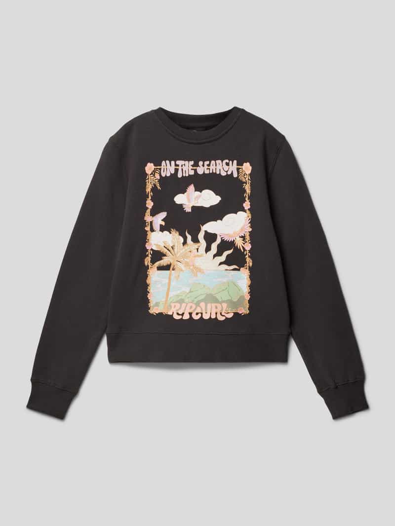 Rip Curl Sweatshirt met label- en motiefprint