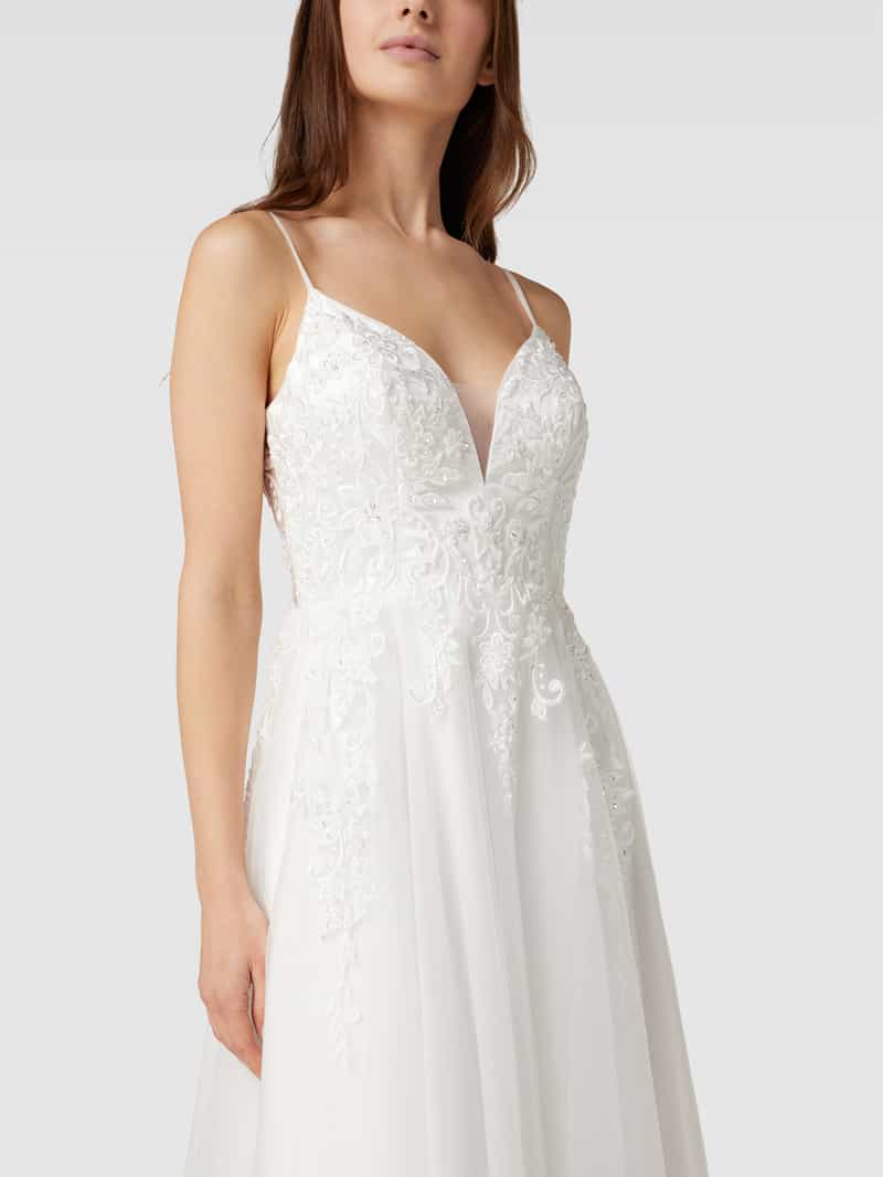 luxuar Bruidsjurk met details van kant