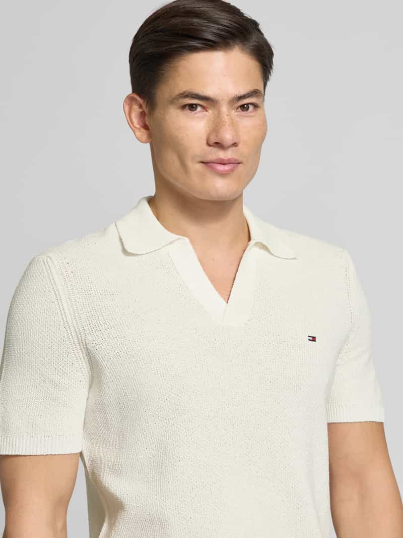 Tommy Hilfiger Regular fit poloshirt met structuurtricot