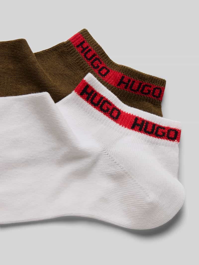 HUGO Sneakersokken met logostitching in een set van 6 paar model 'Tape'