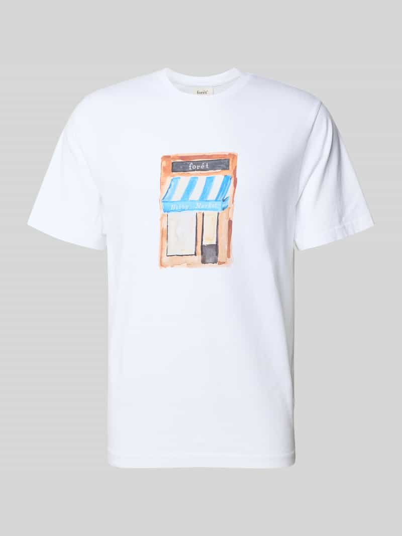 Forét-shirt met motiefprint model 'MARKET'
