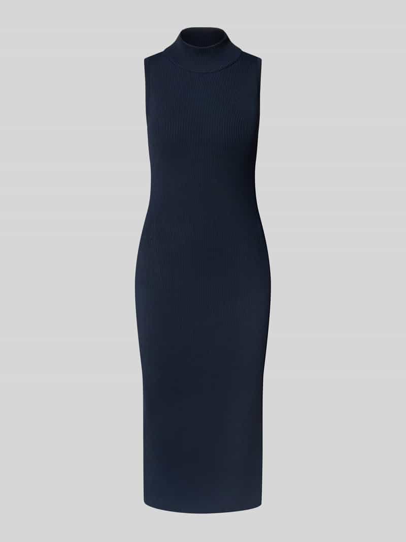 Lauren Ralph Lauren Midi-jurk met geribde opstaande kraag model 'JAKARI'